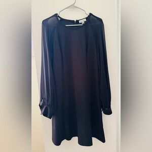 Calvin Klein Elegant Black Long-Sleeve Dress